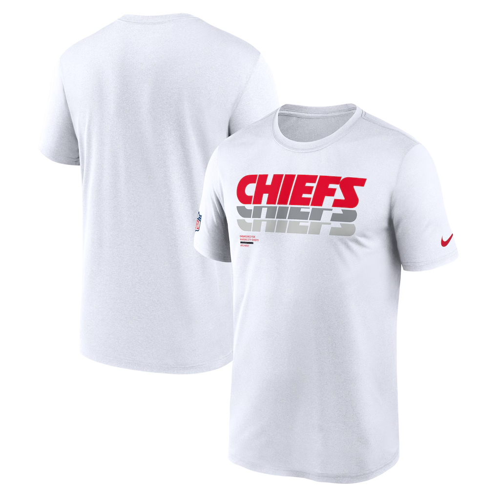 Men's Kansas City Chiefs 2025 White Sideline Legend Dri-FIT T-Shirt